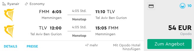 Tel Aviv Kurztrip 3 Tage inklusive Flug & Unterkunft für 136€