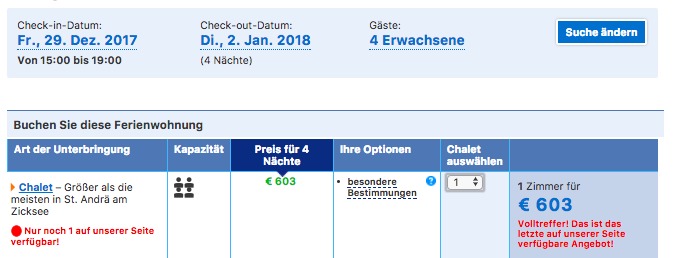 Silvester in Österreich 5 Tage im eigenen Chalet für 150€