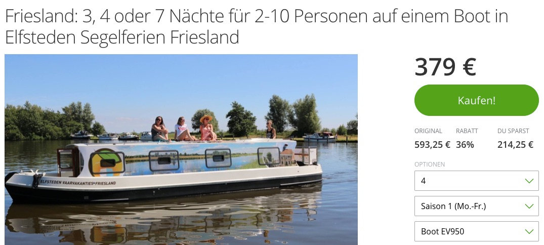 Die Niederlande mit Boot erkunden: 5 Tage Friesland nur inklusive Extras