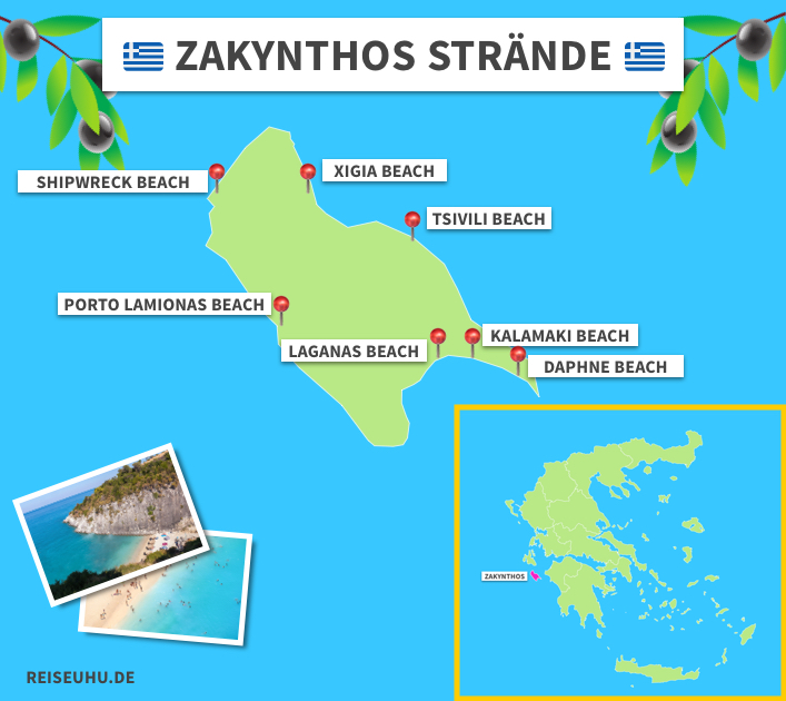Die 7 schönsten Strände auf Zakynthos - Hier gibt's die ...