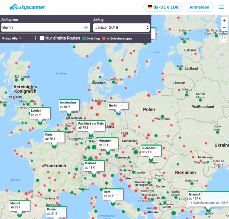 Skyscanner - Die praktische Flugsuchmaschine im Überblick