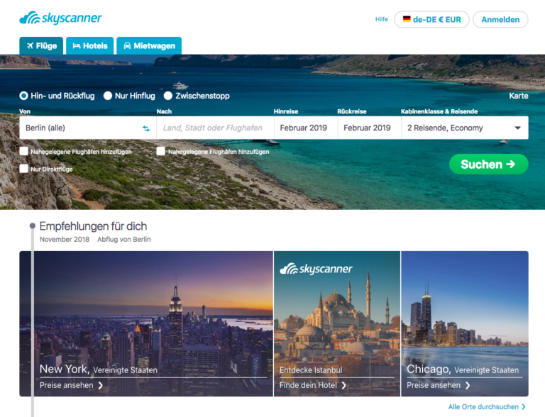 Skyscanner - Die Praktische Flugsuchmaschine Im Überblick