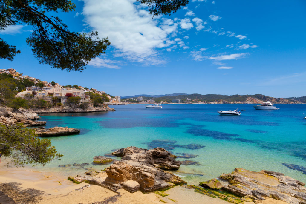 Blick auf die Bucht von Paguera, Mallorca