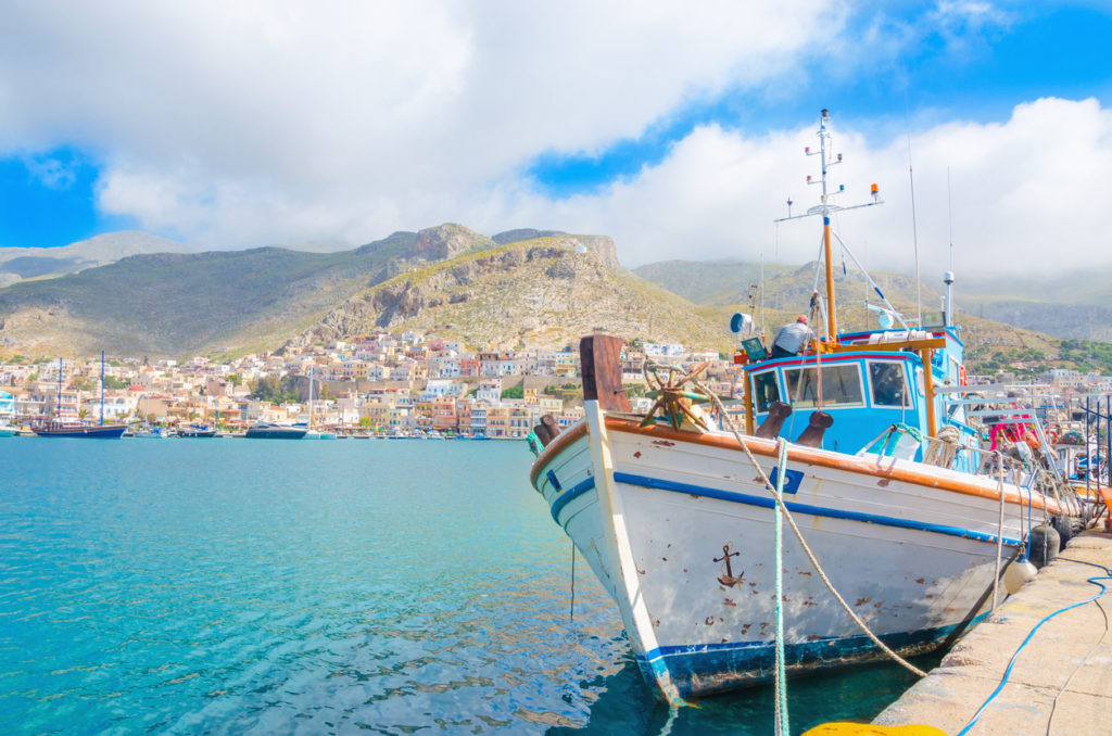 Griechenland, Skopelos, Fischerboot im Hafen