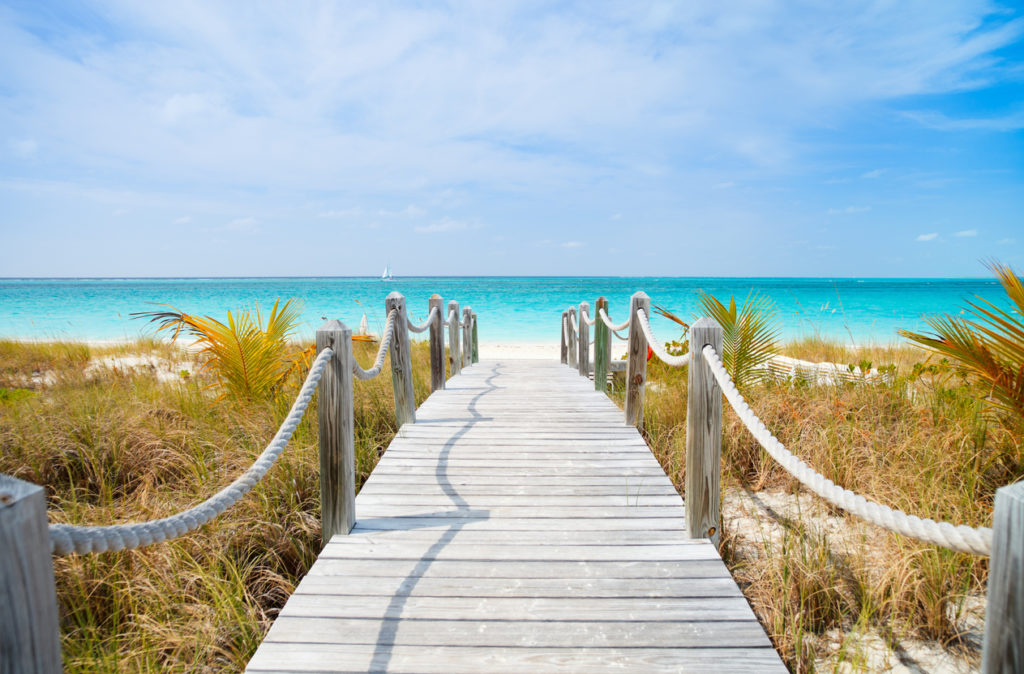 Zugang zum Strand auf den Bahamas