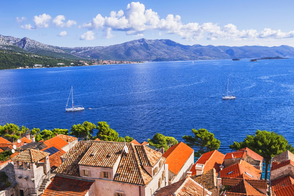 Panoramablick auf die Region Dalmatien, Kroatien