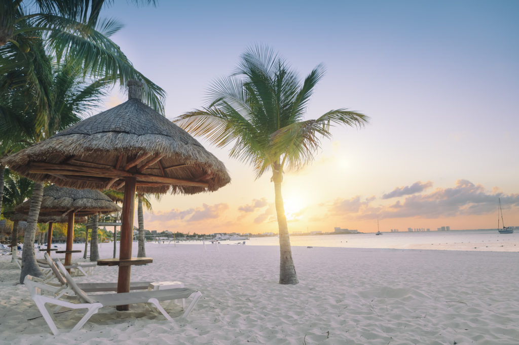 Strand in Cancun, Mexiko