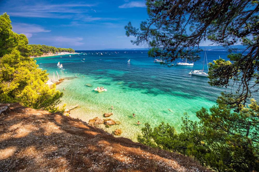 Strand auf Brac, Kroatien