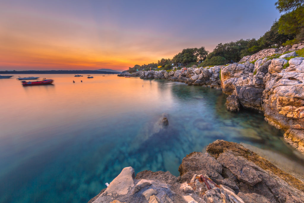 Strand auf Krk, Kroatien