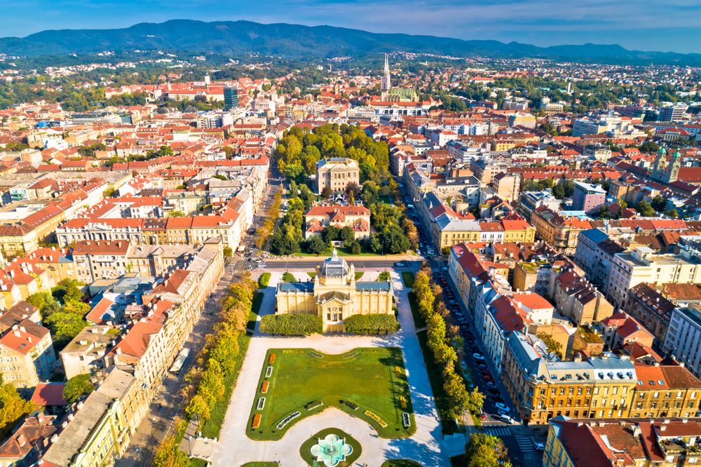 Blick auf Zagreb, Kroatien