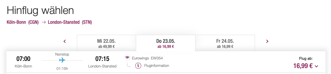 Eurowings Sale