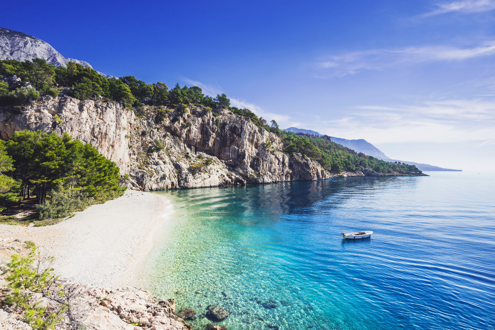 Nugal Strand in Makarska, Kroatien