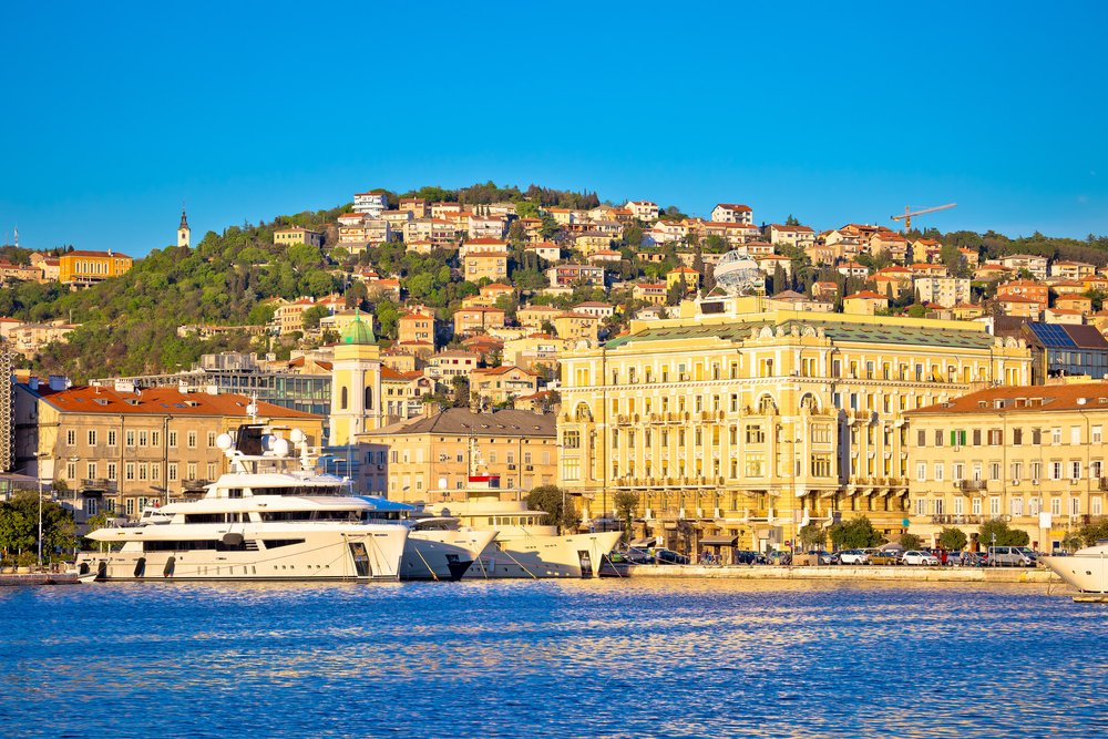 Stadt Rijeka in der Kvarner Bucht, Kroatien