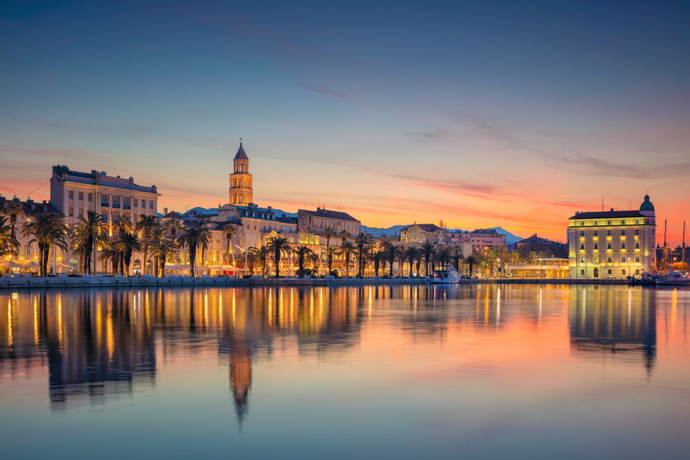 Blick auf die Altstadt von Split, Kroatien