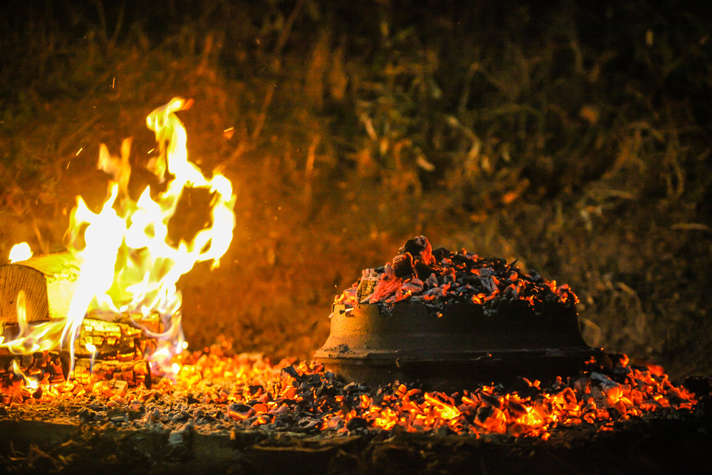 Traditionelle kroatische Zubereitung von Speisen