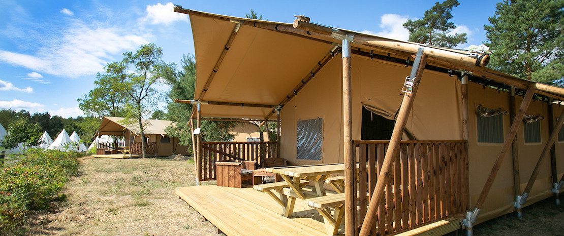 Lodge-Zelt, Campingplatz