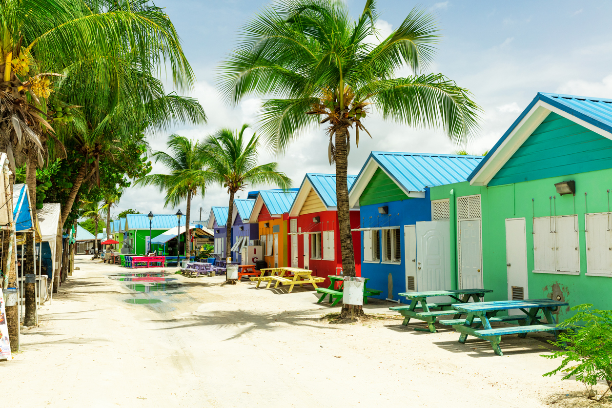 Bunte Häuser auf Barbados