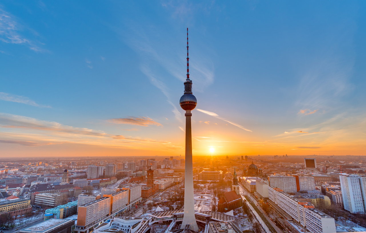 Aussicht auf den Fernsehturm in Berlin