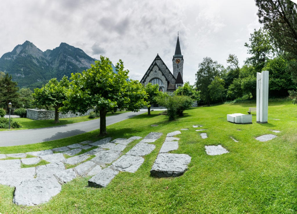 Historische Kirche in der Gemeinde Balzers, Liechtenstein