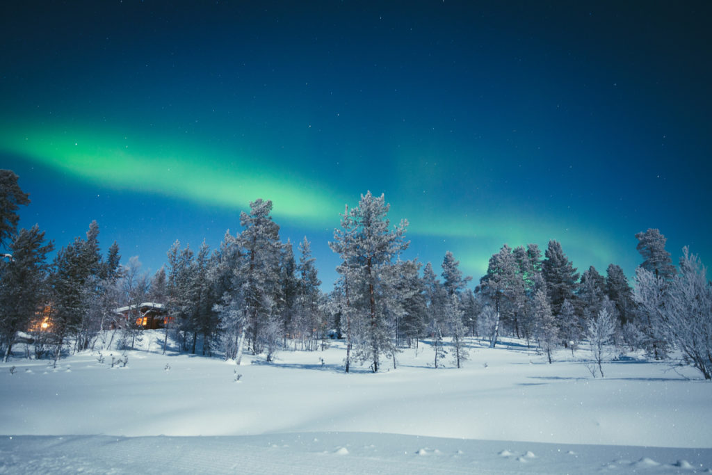 Polarlichter im finnischen Lappland