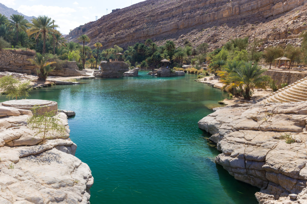 Wadi Bani Oase in Oman