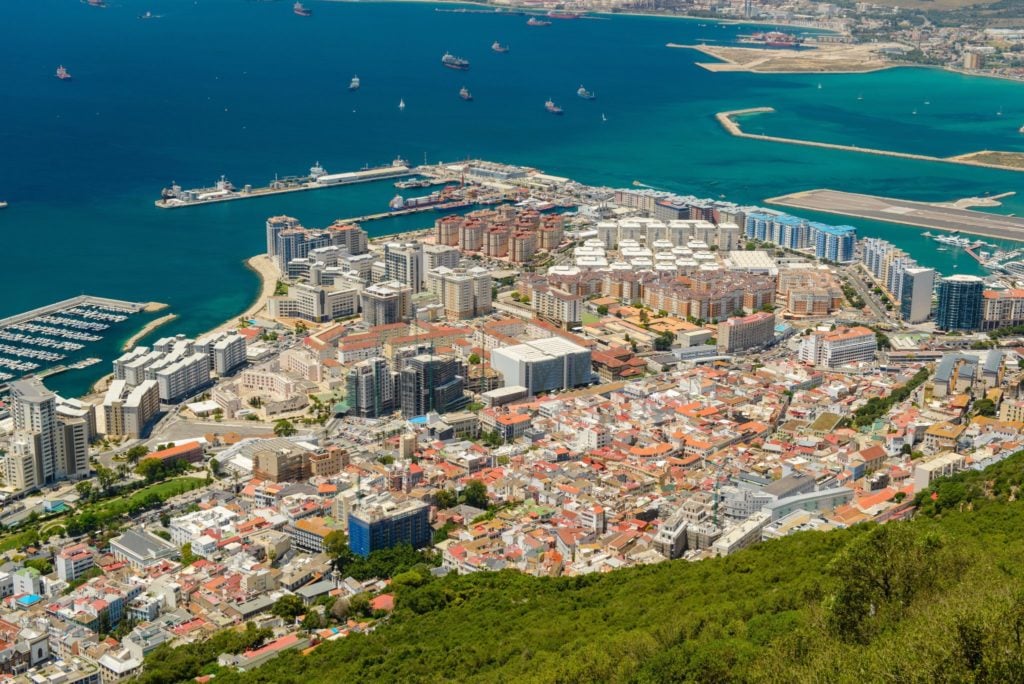 Luftaufnahme von Gibraltar