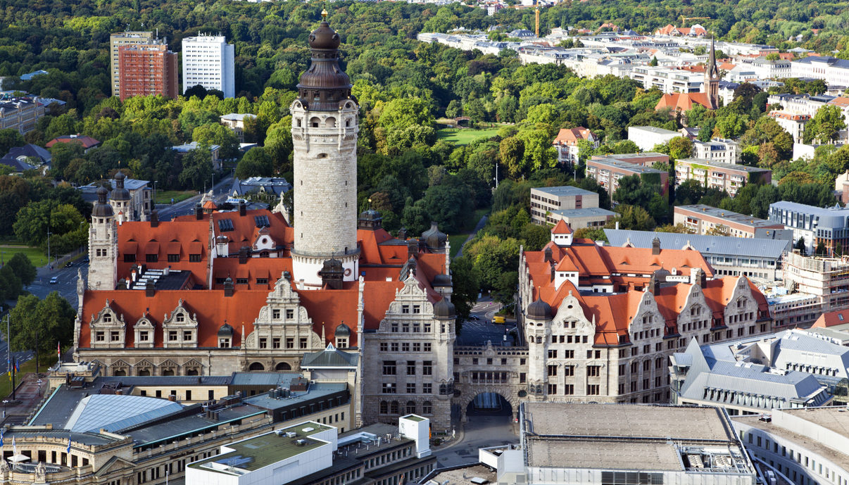 Luftaufnahme von Leipzig