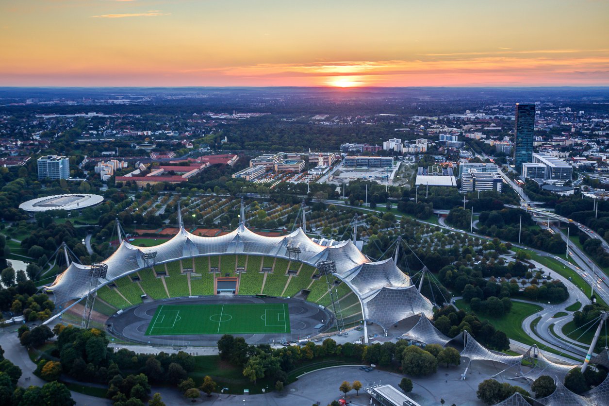 Aussicht auf den Olympiapark, München