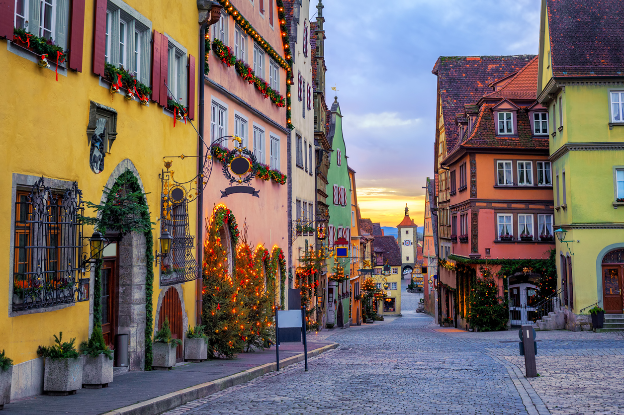 Historische Altstadt in Rothenburg ob der Tauber