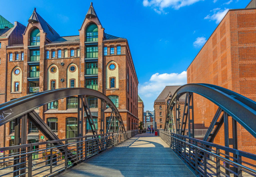 Brücke in der Speicherstadt von Hamburg