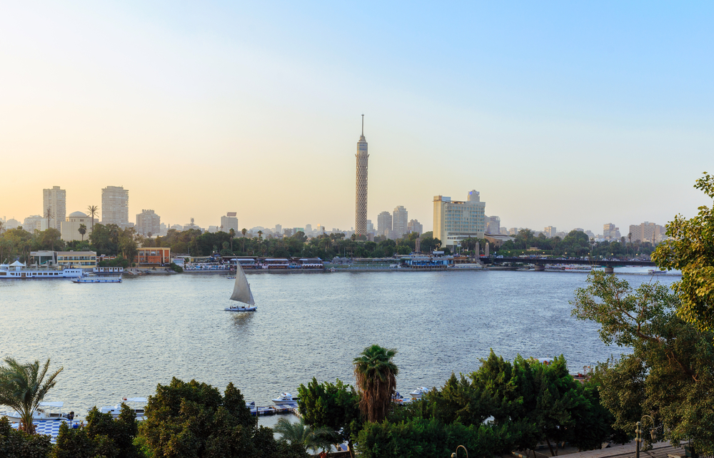 Der Kairo Tower auf der Nilinsel Gezira