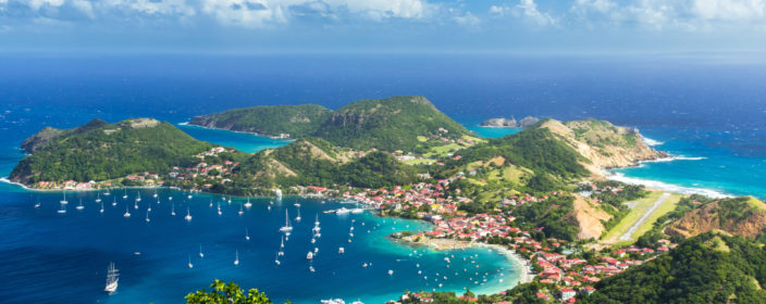 Luftaufnahme von Guadeloupe