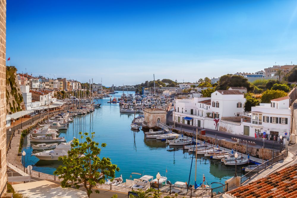 Aussicht auf Hafen von Ciutadella, Menorca