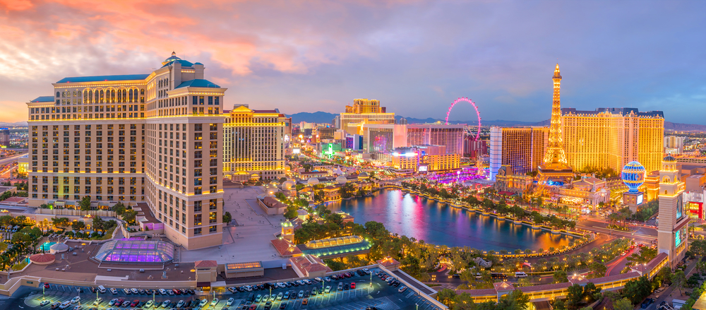 Panoramaaufnahme vom Las Vegas Strip, Nevada