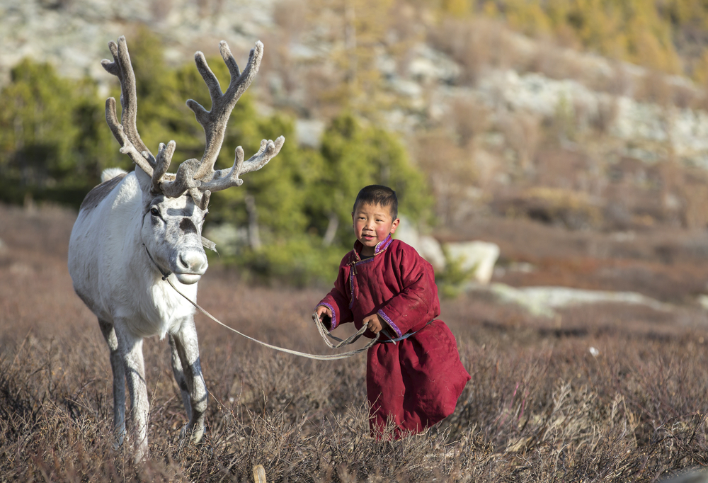 Tsataan Junge in der Mongolei