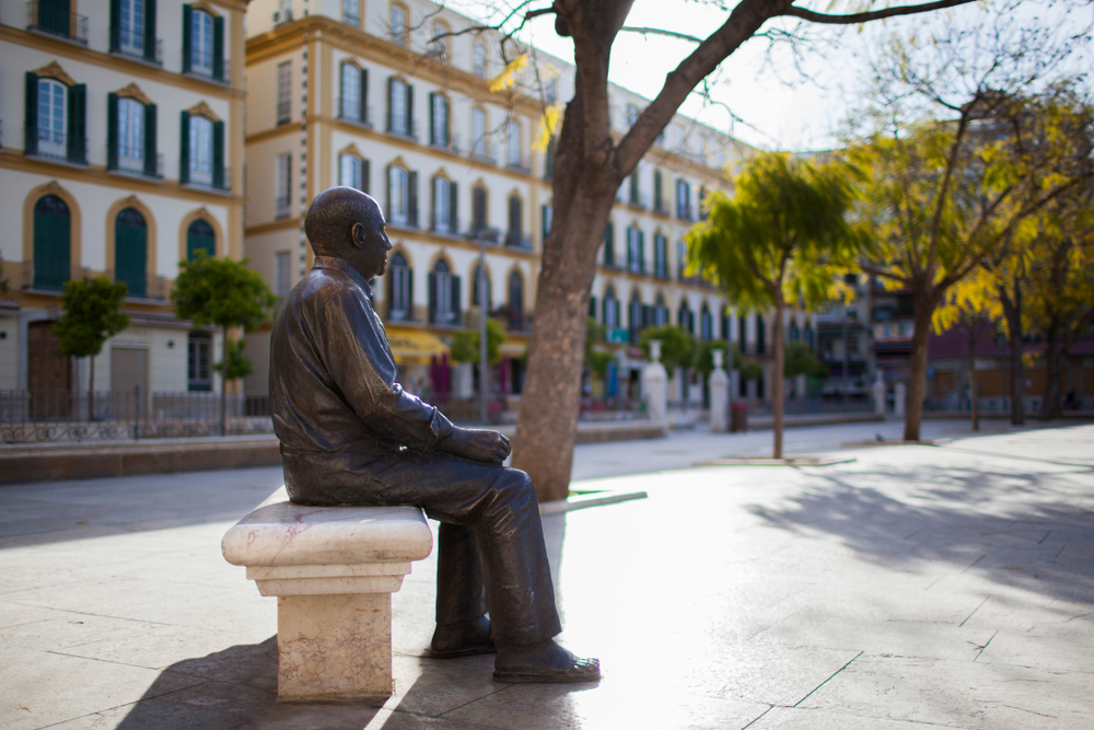 Picasso Statue am Platz Plaza de la Merced, Malaga