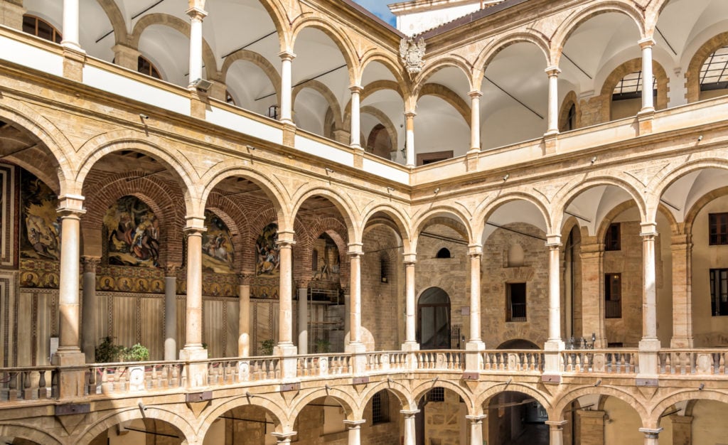 Die Cappella Palatina in dem Normannenpalast von Palermo