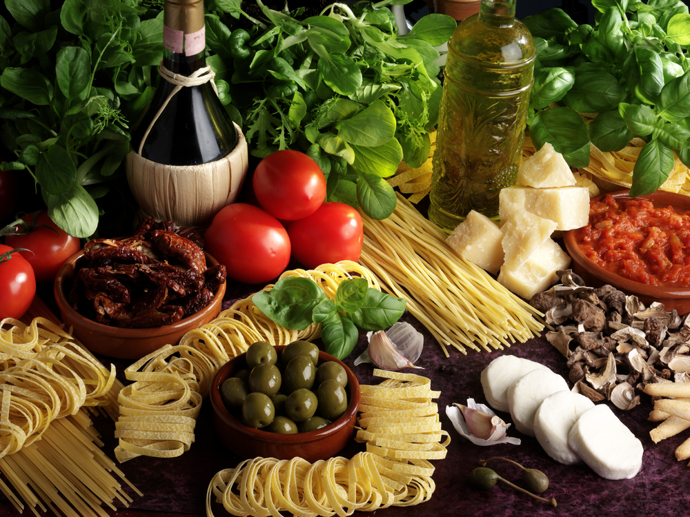 Klassische Zutaten der italienischen Küche