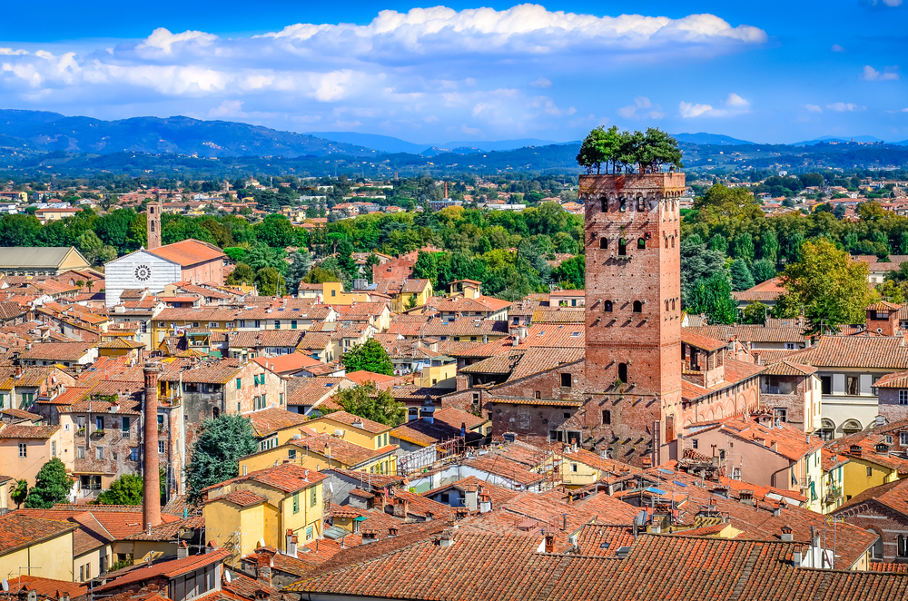 Ausblick auf Lucca, Toskana