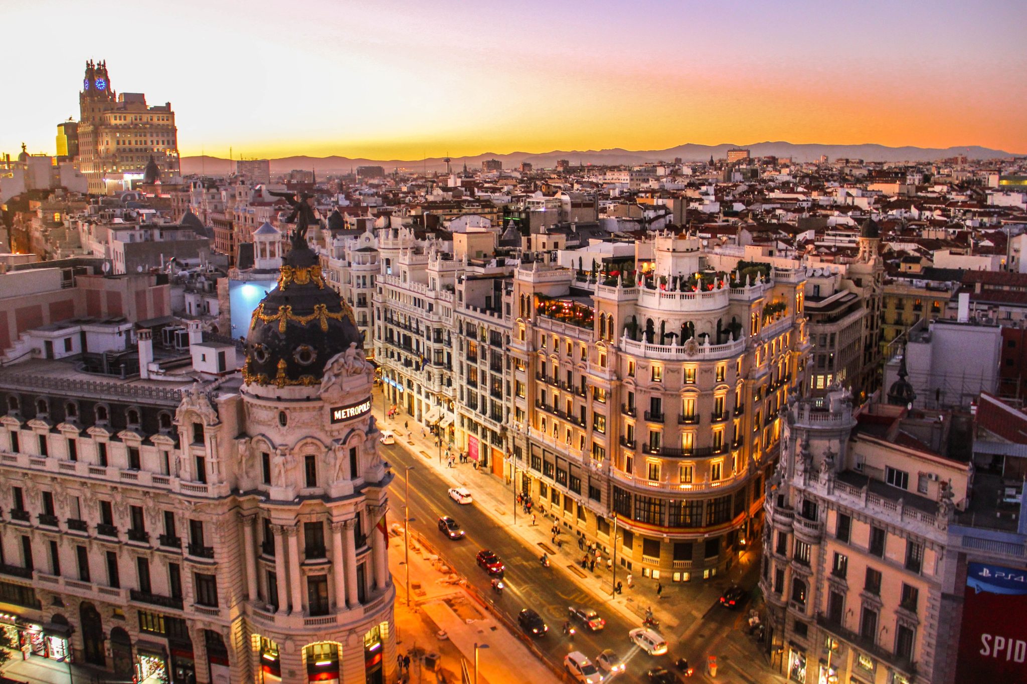 Sonnenuntergang in Madrid