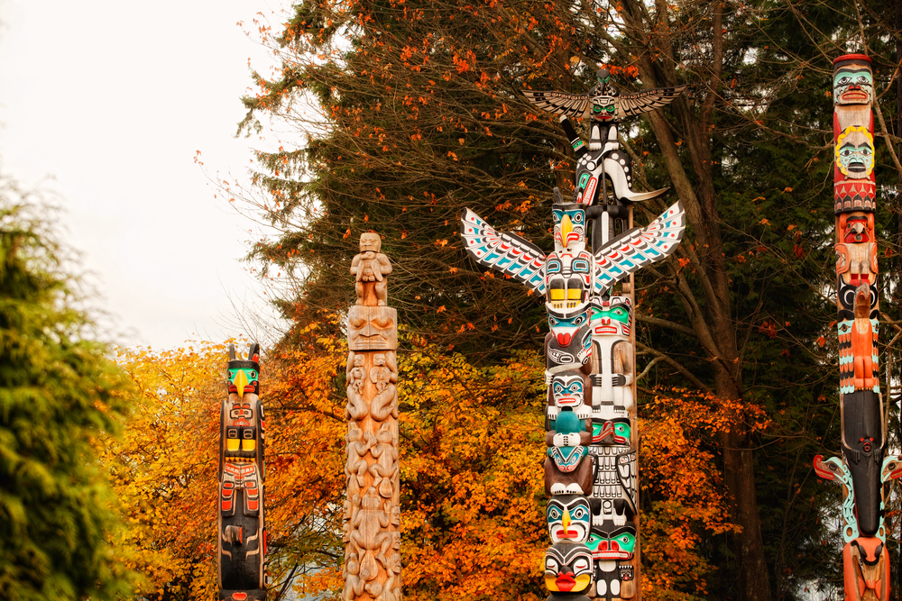 Totemphäle im Stanley Park von Vancouver