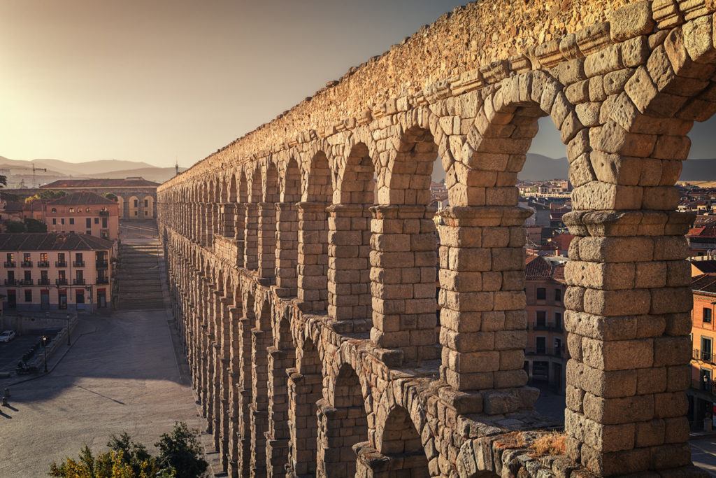 Das Aquädukt von Segovia, Spanien