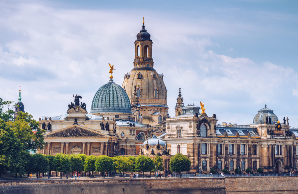 Aussicht auf historische Altstadt von Dresden
