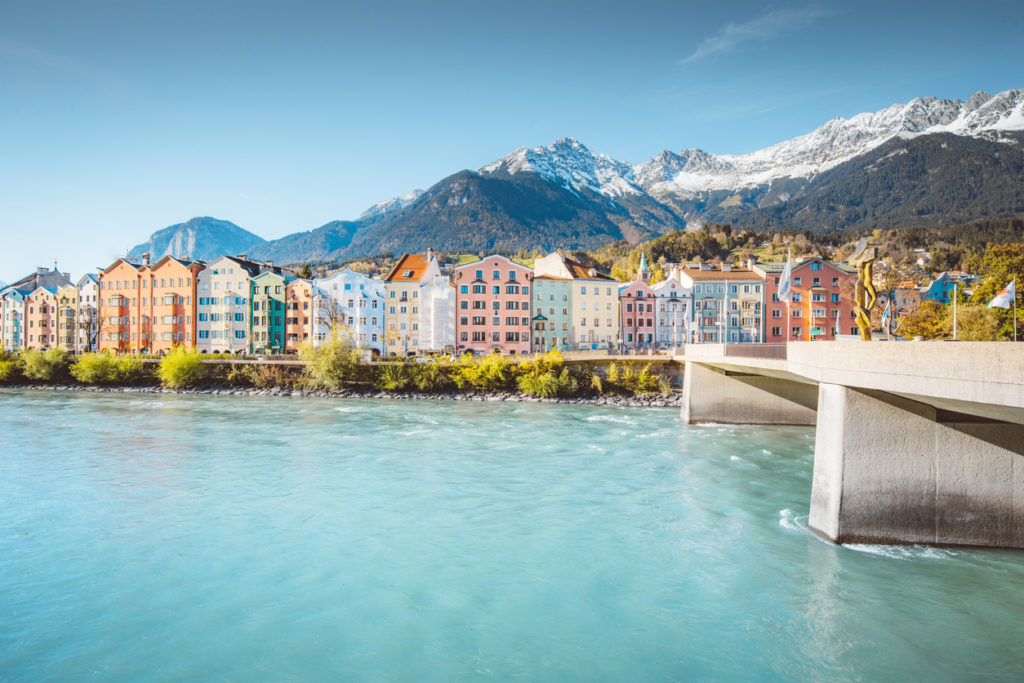 Innsbruck, Österreich, bunte Häuser