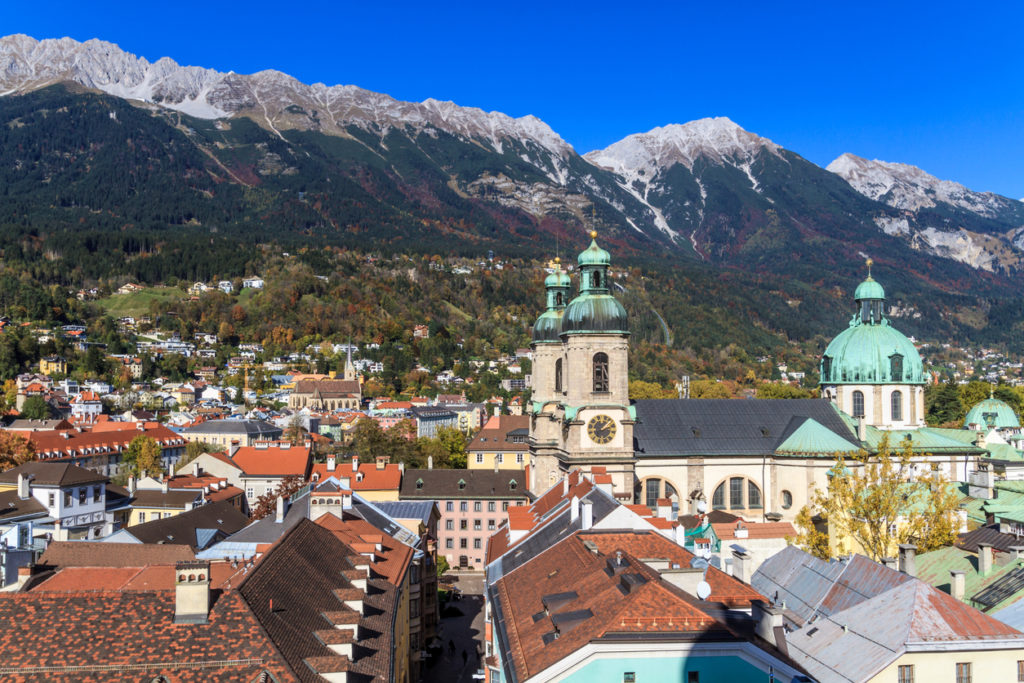Aussicht auf den Innsbrucker Dom, Österreich