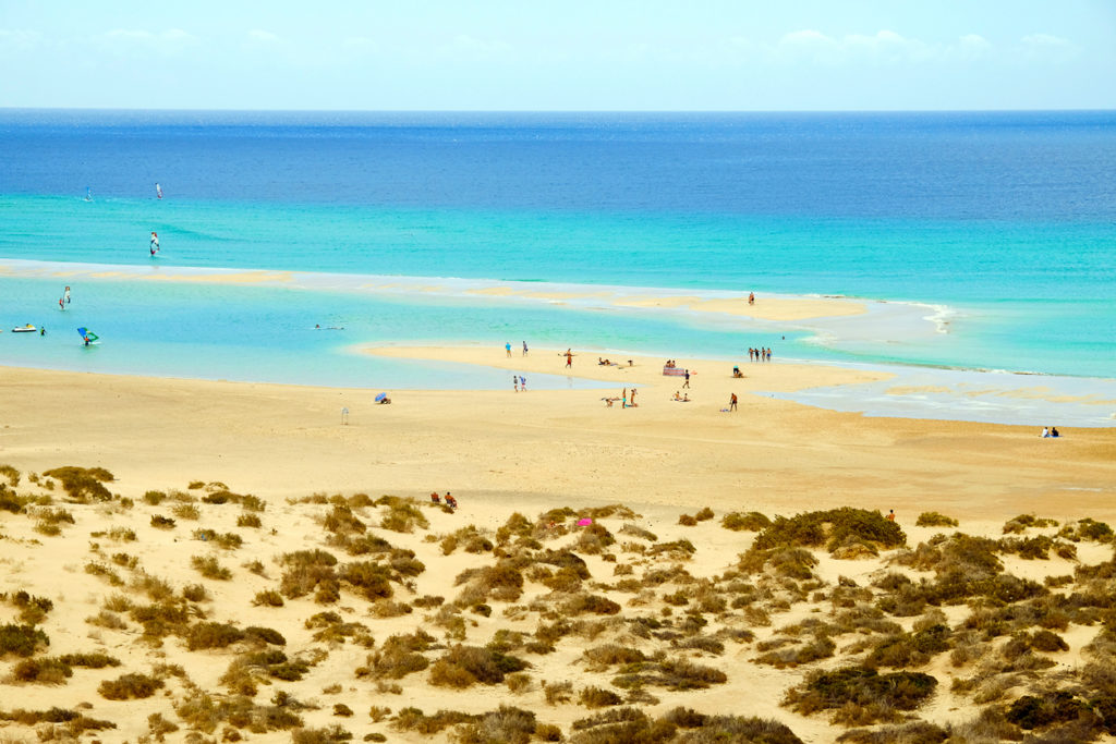 Der Playa de Sotavento auf Fuerteventura