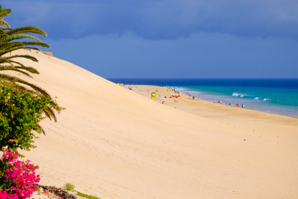 Blick auf den schönen Playa del Matorral auf Fuerteventura