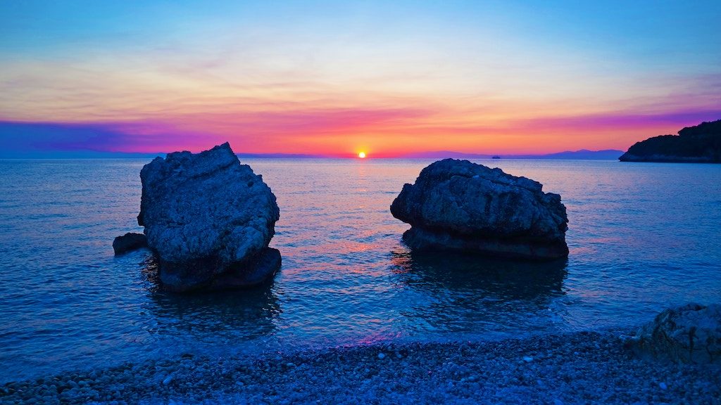 Zakynthos Urlaub Sonnenuntergang