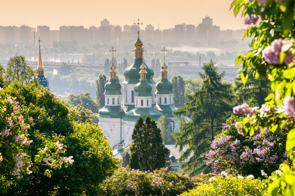 Blick vom Nationalen Botanischen Garten, Kiew