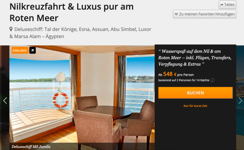 Nil Kreuzfahrt